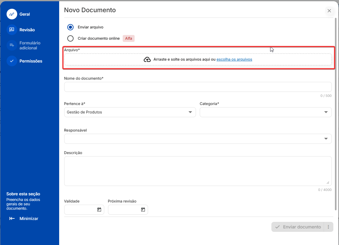 📎 Como enviar documentos da máquina para o módulo Documentos