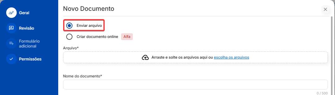📎 Como enviar documentos da máquina para o módulo Documentos