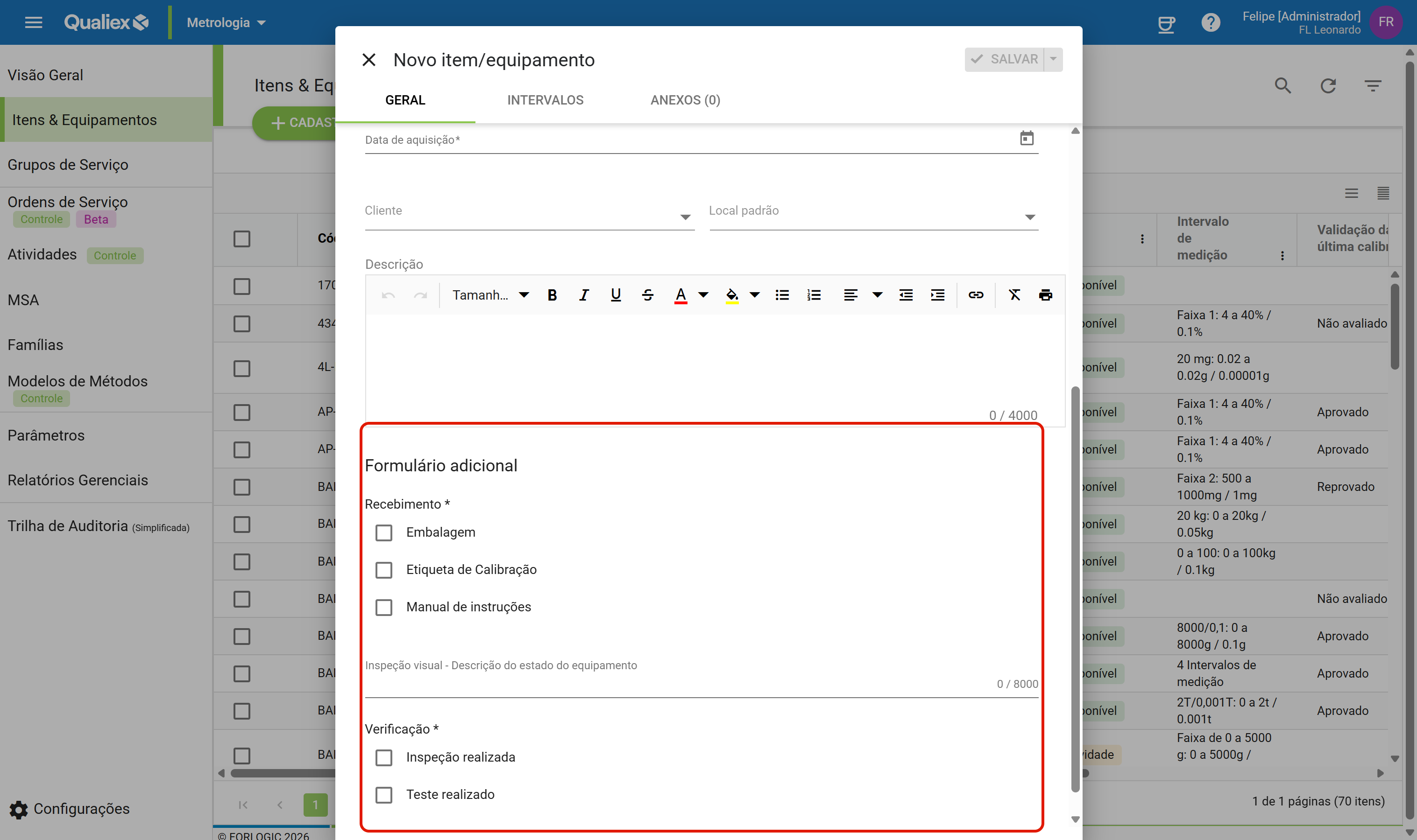 Passo8 formulario adicional abaixo da descricao