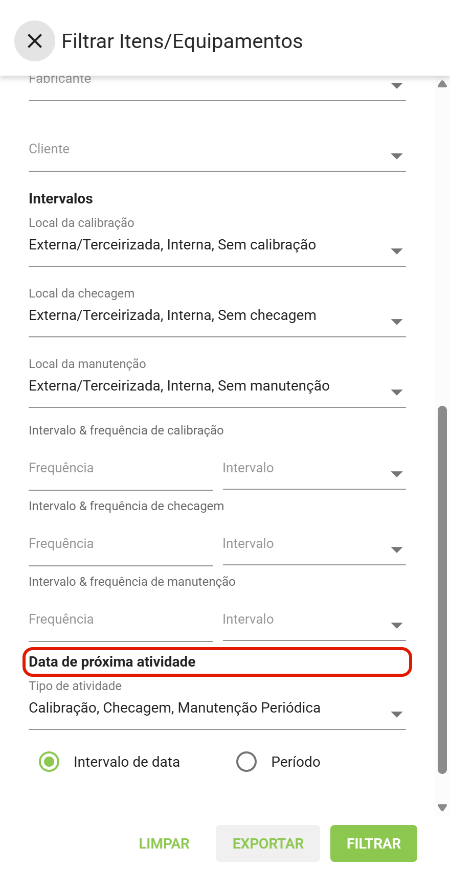 Passo4 data de proxima atividade