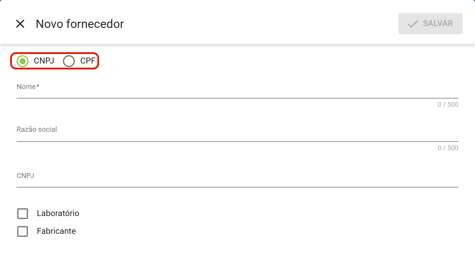 Passo4 opcao cnpj ou cpf