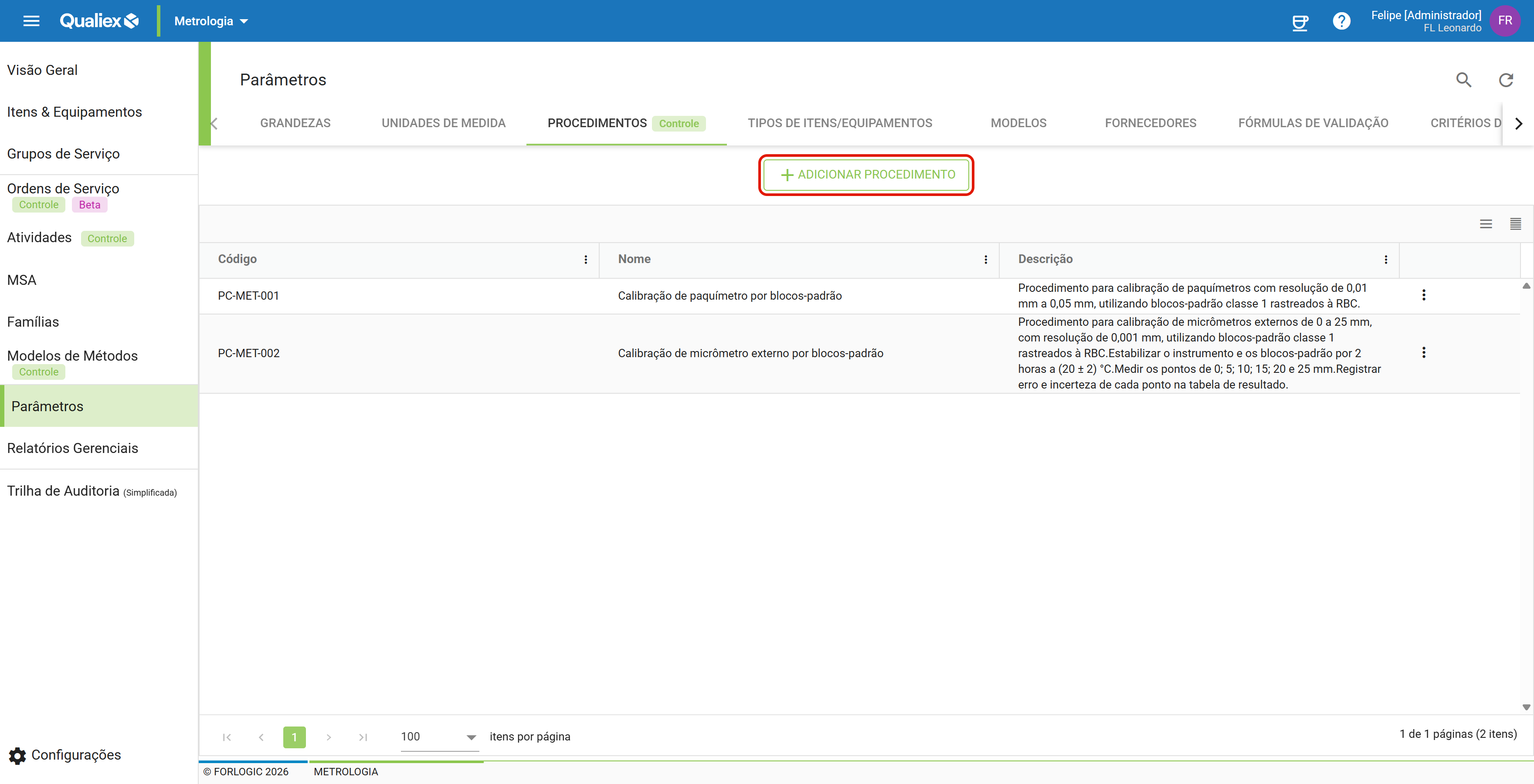 Passo3 botao adicionar procedimento