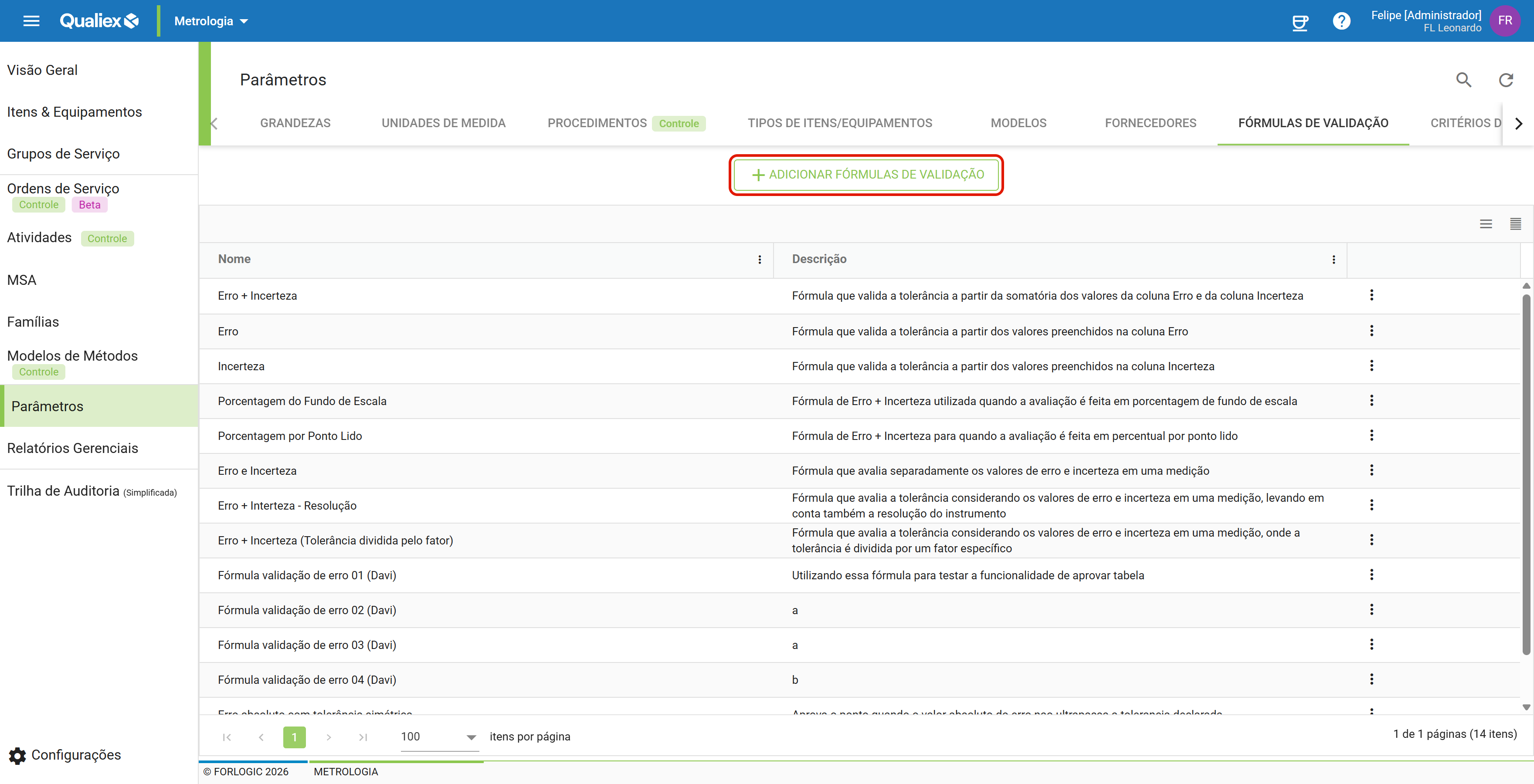 Passo3 botao adicionar formulas de validacao