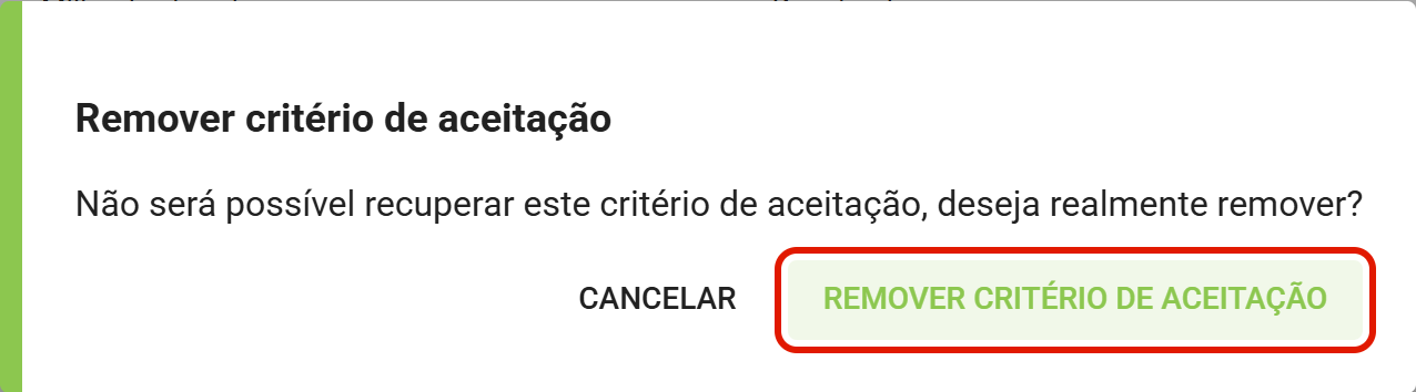 Passo10 botao remover criterio de aceitacao