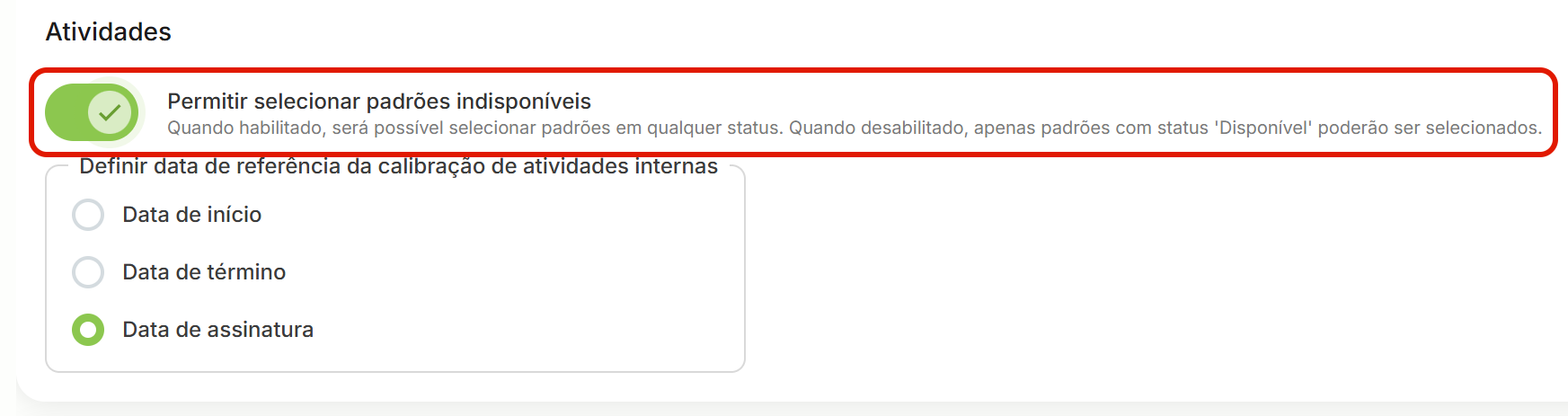Interruptor ligado