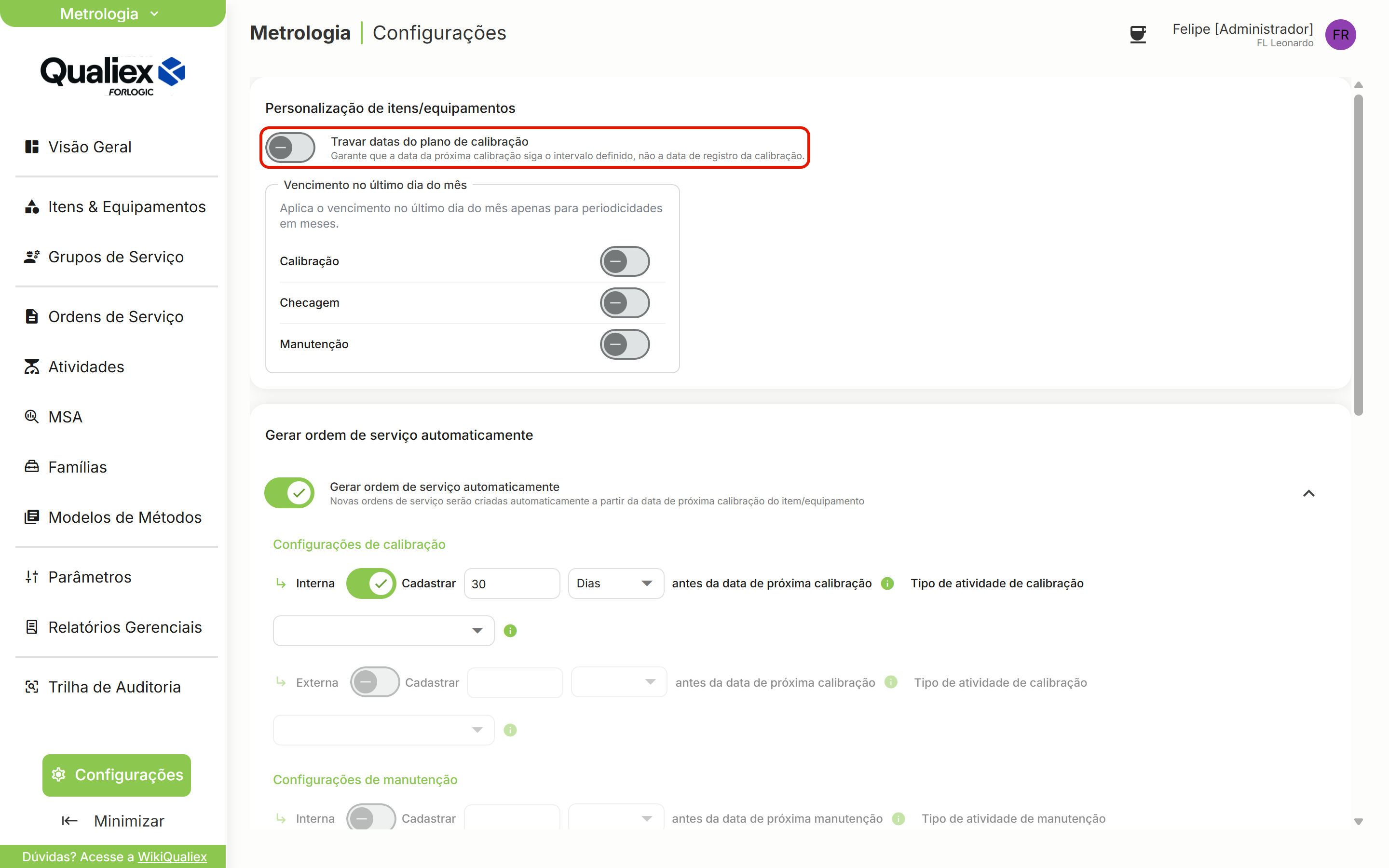 Interruptor desligado