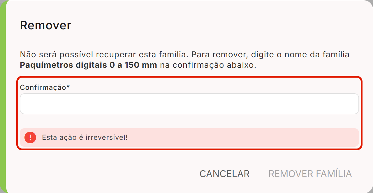 Dialogo de remocao
