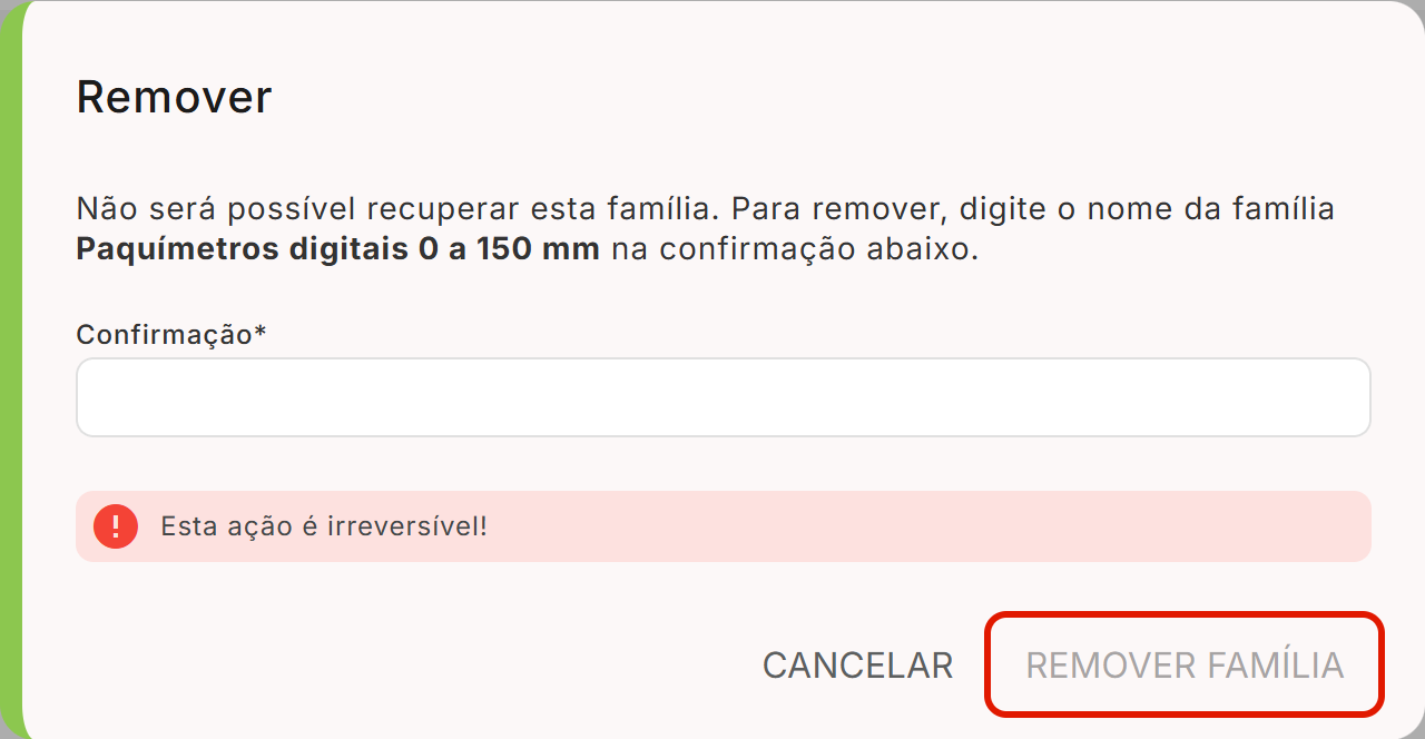 Botao remover familia