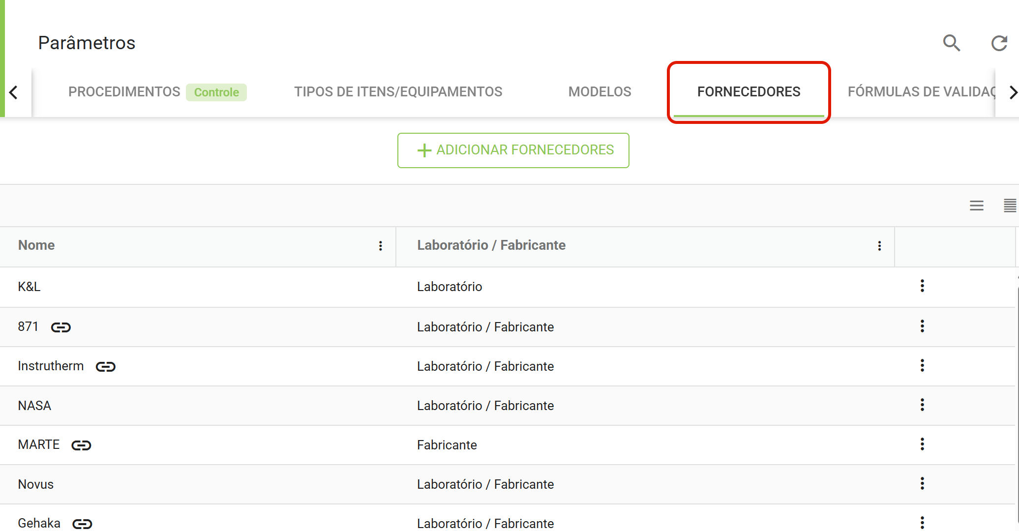 5 fornecedores e laboratorios