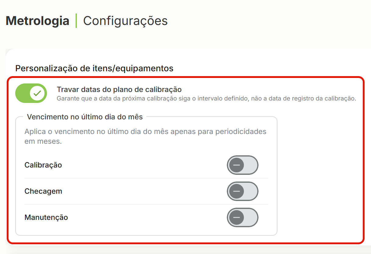 Configuracoes do modulo onde fica o calculo da proxima data
