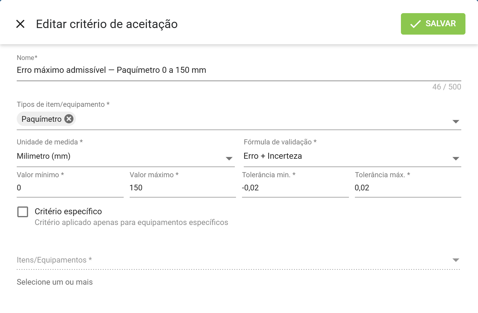 O que o criterio reune